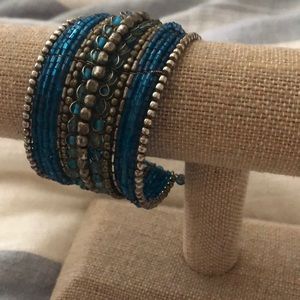 Blue Beaded Bracelet